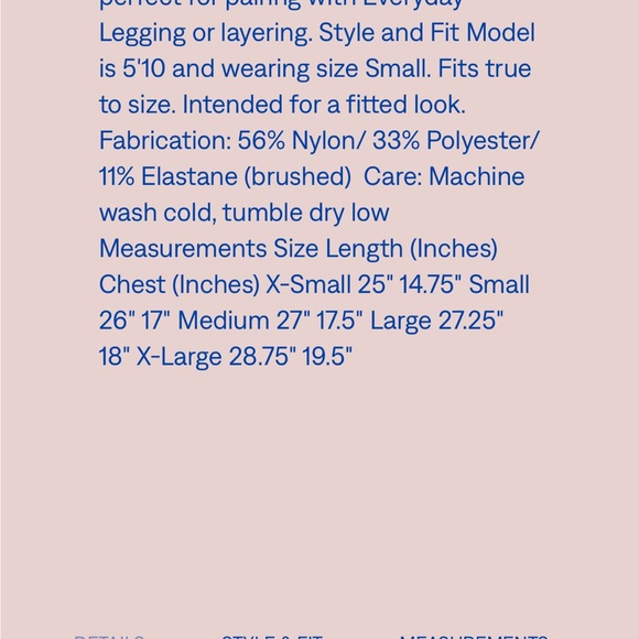 Addison Bay Mack XS black long sleeve top. NWT. Measurements in photos. - Picture 4 of 4